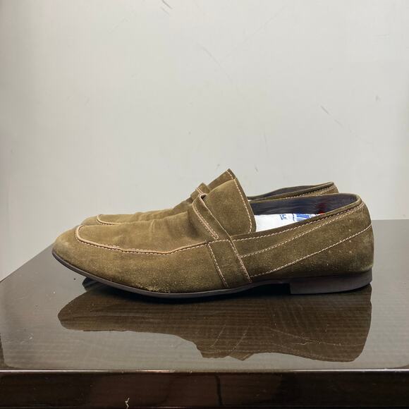 Gucci U Tip  Suede Loafers Men's 11D 141960 Preppy Casual - Picture 4 of 11